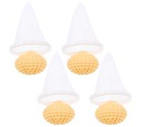 Piège à Peluches Flottant pour Machine à Laver, 4 Pièces, Jaune | Collecte des Poils D’animaux, Réduit la Dispersion, Matériau PP Polyester, Nettoyage Facile