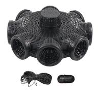 Piège à - Piège à appâts avec 8 Trous, Cage à Poisson Portable pour crevettes et écrevisses | Pièges à Poissons pour Eau salée et Eau Douce, pièges à leurres de, Cage à Filet d'extérieur,