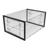 Piège à Pigeons, Cage à Animaux avec Deux entrées Sens Unique, Cadre de Peinture Cuite résistant la Rouille, Oiseau Anti-évasion pour Usage Domestique sur Le Toit extérieur (Noir, 15, 75 x 11, 81 x