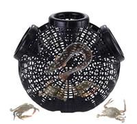 Piège à poissons : cadre en maille pliable en nylon multi-entrées, vert olive, tortue de plage pour crabe, outil de capture de crabes en plein air | Appât pour