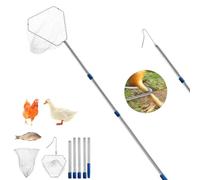 Piège à poulets, réglable 35-78 pouces Crochets de jambe et ensemble de filet de capture avec un filet interchangeable, dispositif de capture de filet de poulet, équipement d'élevage de volailles pour