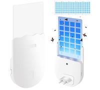 Piège à puces pour appartement, électrique, lutte contre les puces dans l'appartement, piège à puces collants, piège à cafards, lampe anti-puces LED (piège à puces blanc 5 disques adhésifs)