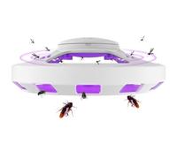 Piège à puces pour la maison, 4 modes, lampe LED sans odeur, traitement contre les puces pour la maison, piège à puces en dôme légèrement collant, piège à puces pour tapis, literie (blanc)