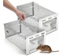 Piège à Rat, 2 Pièces Piège à Souris Live Trap, Piège à Aliments No Kill, Réutilisable Un Usage Extérieure Intérieure pour Souris Loir Mulot Rongeurs (2 Pièces)