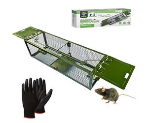 Piège à Rat et Souris Vivants - Cage Double Entrée Réutilisable en Acier SPARIL | Capture Sans Cruauté + Gants + Ebook Offerts - Nasse Anti Rongeur et Mulot pour Maison, Garage, Intérieur et Extérieur