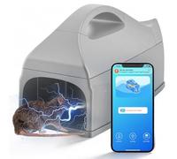 Piège à Rats Électrique 6000V, Piege a Souris avec Alerte Smart Surveillance, App Compatible avec iOS & Android, Réutilisable pour Cuisines, Entrepôts Greniers, Souris et Rats, sans Contact