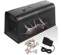 Piège à souris électrique 2025 puissant pour l'intérieur avec porte anti-fuite, efficace et réutilisable pour rongeurs, cuisine, maison, garage (1 paquet)