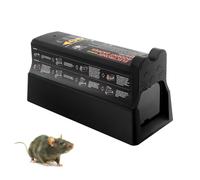 Piège à souris électrique 7000 V haute tension - Piège à rats électrique avec batterie et bloc d'alimentation, réutilisable et étanche pour l'intérieur et l'extérieur, tue les souris rapidement et