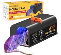 Piège à souris électrique sans contact et sans vue - Piège à rats et souris électrique d'intérieur pour la maison - Tueur de souris électronique sans cruauté - Tue instantanément les rongeurs - Design