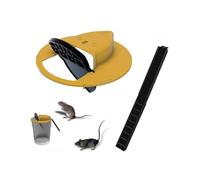 Piège à souris, piège à souris avec couvercle seau pliable et couvercle automatique-réinitialisation automatique-facile à installer (jaune)