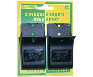 Piège à souris pré-appâtés - LUCIFER - Lot de 2 - Plastique recyclé - Se débarrasser des petits rongeurs