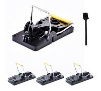 Piège à Souris Réutilisable - Pack de 4, Robuste et Haute Sensibilité, Capture Rapide et Sûre pour Souris et Rats, sans Poison, Idéal pour Maison, Garage et Jardin