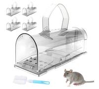 Piège à souris vivant GOSCH pour souris Piège à souris vivant Lot de 4 Piège à souris hygiénique respectueux des animaux, Piège à souris très sensible avec trous d'aération
