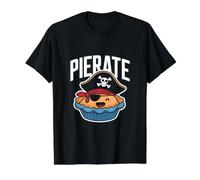 Piège à Tarte drôle - Pierate Pie Lover T-Shirt Graphique avec Valeur, Homme, Noir, L