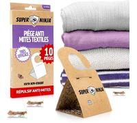 Piège Anti-Mites Textiles, Lot de 10 - Anti-Mites pour Vêtements & Penderie - Piège à Phéromones pour Armoire, Tiroir & Tapis