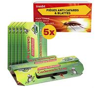 Piege cafard 5 Pcs - Pièges à Colle Anti Cafards Puissant - Répulsifs à Insectes Non Toxique Rapide & Efficace Anti Blattes & cafards - Produit Garanti
