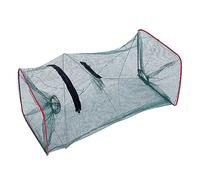 Piège de crevettes Nylon Portable plié Pliable Crab extérieur Crab Net Fishing Bait Mesh Cage avec Deux Trous pour Les écrevisses de Homard