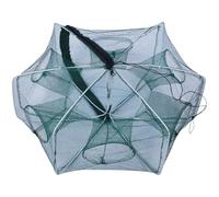 Piège de pêche Pliable, nasse hexagonale à 6 Ouvertures avec Armature en Acier épaissi, Portable pour vairons et écrevisses, entrées Profondes pour Poissons appâts, crevettes et Petits Poissons