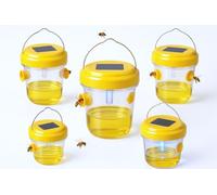 Piège extérieur de guêpe et frelon avec lumière LED - piege a guepes et frelons Exterieur, Balcon, extérieur,facileutiliser, sans Produits Chimiques (5 avec lumières)