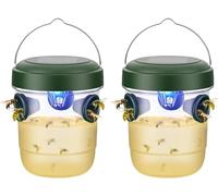 Piege Frelon Asiatique, écologique Réutilisable, Piege A Guepes Et Frelons Exterieur À Suspendre Vivant à Double Canal, Pièges A Frelon Asiatique Selectif pour Bouteille Plastique (2pcs)