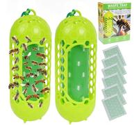Piège Frelon Asiatique étanche, 2 Pièces Piège à Guêpes avec 8 Autocollants Applicable à Frelons, Mouches des Fruits, Mouches De L’Olivier, Attraction Couleur Piege Guepe La Maison Et Le Jardin