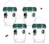 Piege Frelon Asiatique,Piege A Guepes Et Frelons Exterieur À Suspendre,Kit Piege A Frelon pour Bouteille Plastique Interieur,Cadeaux pour la fête des Abeilles (Vert)