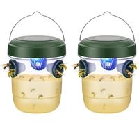 Piege Frelon Asiatique, Piege A Guepes Et Frelons Exterieur À Suspendre Vivant à Double Canal, Kit Piège A Frelon Asiatique Selectif pour Bouteille Plastique Interieur (2)
