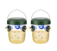 Piege Frelon Asiatique, Piege A Guepes Et Frelons Exterieur À Suspendre Vivant à Double Canal, Kit Piège A Frelon Asiatique Selectif pour Bouteille Plastique Interieur (2)