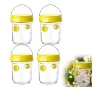 Piege Frelon Asiatique, Piège Frelon Asiatique Sélectif, Extérieur Double Entrée, Pièges Écologiques Réutilisables pour Guêpes, Protection Jardin Contre Les Insectes Nuisibles (4 sans lumières)