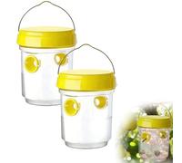 Piege Frelon Asiatique, Piège Frelon Asiatique Sélectif, Extérieur Double Entrée, Pièges Écologiques Réutilisables pour Guêpes, Protection Jardin Contre Les Insectes Nuisibles (2 sans lumières)