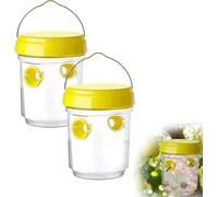 Piege Frelon Asiatique, Piège Frelon Asiatique Sélectif, Pièges Écologiques Réutilisables pour Guêpes, Protection Jardin Contre Les Insectes Nuisibles (Jaune-2PCS)