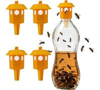 Piege Frelon Asiatique Sélectif Compatible Bouteille Standard Piège à Guêpes et Frelons Extérieur Réutilisable Anti Frelon pour Jardin Terrasse Verger Pack de 2/3/4 (2, 8 x 5 x 5 cm)
