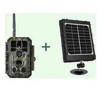 Piège photo 64MP Photo 1296P Video vision nocturne | A280W + kit panneaux solaires Gris