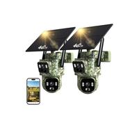 Piège photographique - GENERIQUE - Caméra 4G Solaire Double Objectif - Carte SIM préinstallée - PTZ 360° 2K - Batterie 10400mAh