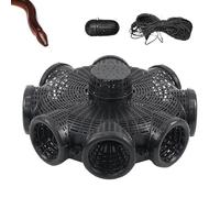 Piège Poisson - Piège À Filet De Pêche pour Appâts Poissons - 8 Trous Portable Nasse A Poisson pour Poissons, Crabes, Écrevisses