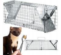 Piège pour animaux 65x17x20cm Piège vivant pour rats martres Vivant jardin Piège pour fouines Piège pour rats lapin chat, avec deux entrées