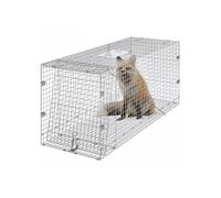Piège pour Animaux Vivants 1067x406x457 mm, cage trappe chat pliable, galvanisé sans cruauté, poignée