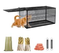 Piège pour Animaux Vivants Racoon, Piege A Chat Errant Cage Rat De Libération De Capture pour Lapins, Groundhog, Chat Errant, Écureuil(39 * 18 * 18cm)