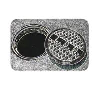 Pièges 3D Funny Traps Moquette Pavillasson d’entrée Antidérapant Modèle de Couvercle de Bouche d’égout extérieure Antidérapant Paillassons Sol Salle de Bain Tapis d’entrée Cuisine - 60x90cm