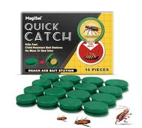 Pièges à cafards et Stations d'appât, 16 Pièces, Produit Anti Cafard Blatte, Convient pour Une Utilisation dans Les Maisons Les Cuisines Les Salons et Les Jardins extérieurs