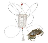 Pièges À Crabes pour Cannes À Pêche, Équipement de Pêche avec 8 Anne, Piège à Crabe Portable Anti-Fuite pour la en Eau Douce en Eau Salée au Homard Crevettes sur Glace à la Plage sur Jetée