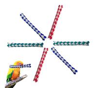 Pièges à doigts pour oiseaux - Mini jouet de recherche de nourriture 15 x 1,5 x 1,5 cm, à mâcher en bois de feuille de palmier, piège à doigts chinois de couleurs assorties pour oiseaux de compagnie |