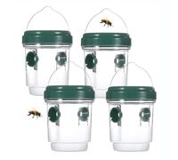 Pièges À Guêpes À Suspendre En Plein Air, Piège À Guêpes, Attrape-abeilles, Piège À Mouches, Étanche, Réutilisable, Facile À Nettoyer, For Jardin, Cour Extérieure, 4 Pièces(Green)