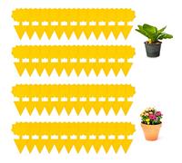 Pièges à Insectes 24 Pieces Anti Moucherons Interieur Double-Face Étanche Jaunes Plug-in Piège à Mouches pour Moustiques, Attrape Insecte Interieur Exterieur pour Jardin Plante Fleur Fruits