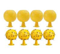 Pièges à Mouches des Fruits pour l'intérieur, 8 pièces 3, 2 x 3, 2 Pouces, pièges Collants Jaunes à adhésif Puissant pour moucherons des Plantes, Boule de Capture de Mouches sûre pour la Cuisine, mag
