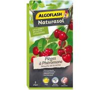 ALGOFLASH Pièges à phéromone contre la mouche de la Cerise, Sans insecticide, 3 pièges, BIOPICER3A, Vert