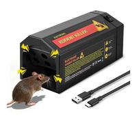 Pièges À Rats Électriques 7000V,Conception À Grande Entrée,Réutilisable,Alarme Sonore Et Lumineuse Intelligente,Hygiénique Et Pratique,Piège À Souris Électrique pour Cuisine,Intérieur