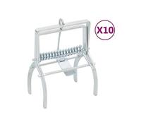 Pièges à taupes 10 pcs Argenté Acier galvanisé