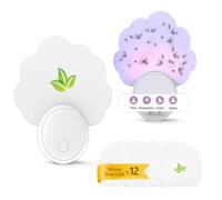 Pièges Anti Moucherons Interieur Essentials Recharges pour Piège Lumineux pour Moucherons, Mites, Mouches à Fruits et Mouches(2 Appareils + 12 Recharges)