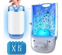 Pièges Anti Moucherons Interieur Recharges pour Piège Lumineux pour Moucherons Mites Mouches à Fruits et Mouches(1 Appareils + 5